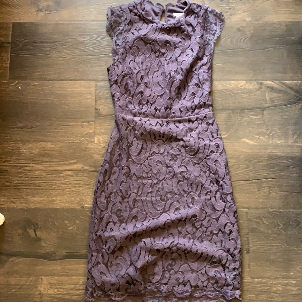 Purple lace dress